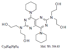 Dipyridamole Structural Formula Illustration