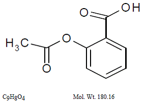 Aspirin Structural Formula Illustration