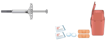 Clean your injection site with
an alcohol wipe - Illustration