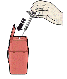 Keep pushing the autoinjector down on your skin - Illustration