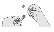 Prepare the syringe for injection - Illustration