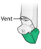 Do not block the vent above the
mouthpiece with your lips or fingers - Illustration