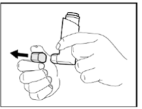 Remove the cap from the mouthpiece  - Illustration