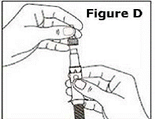 Remove (twist off - clockwise) the outer protective cap from the needle - Illustration