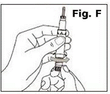 Slowly ROTATE the plunger rod clockwise (like tightening a screw,) until it goes all the way in and stops - Illustration