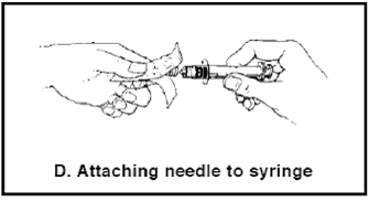 Parts of the needle and syringe - Illustration