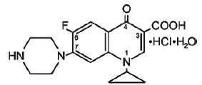 CIPRO XR (ciprofloxacin) Structural Formula Illustration