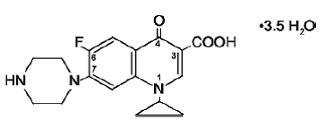 CIPRO XR (ciprofloxacin) Structural Formula Illustration