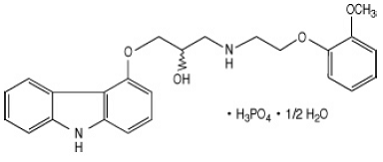 COREG CR(carvedilol phosphate) Structural Formula Illustration