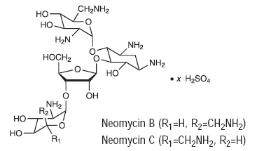 Neomycin sulfate structural formula illustration