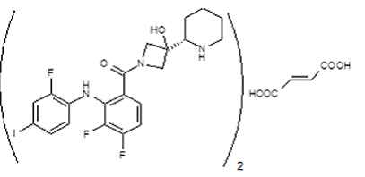 COTELLIC® (cobimetinib) Structural Formula Illustration