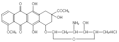 CERUBIDINE (Daunorubicin HCl) Structural Formula Illustration