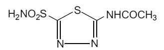 DIAMOX® (Acetazolamide Tablets USP) Structural Formula Illustration