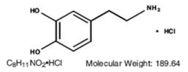 Dopamine Hydrochloride - Structural Formula Illustration