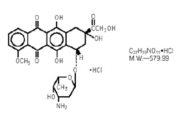 Doxorubicin Hydrochloride Structural Formula Illustration