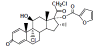 Mometasone furoate - Structural Formula  - Illustration