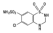 Hydrochlorothiazide Structural Formula Illustration