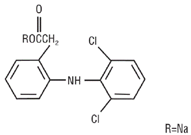 DYLOJECT™ (diclofenac sodium) Structural Formula Illustration