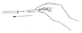 Remove the needle from the EGRIFTA SV 2 mg vial - Illustration