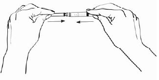 Roll the EGRIFTA SV 2 mg vial gently in your hands for 30 seconds, until the Sterile Water and EGRIFTA SV powder are mixed well. <b>Do not</b> shake the vial - Illustration