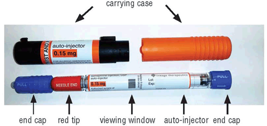 Epinephrine injection, USP auto-injector 0.15mg - Illustration