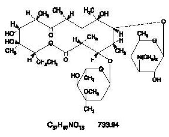 ERYC®
 (Erythromycin) Structural Formula Illustration