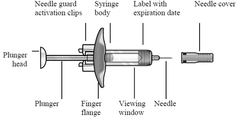 prefilled syringe components - - Illustration