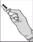 After injection, immediately activate the lever arm to deploy the needle shielding by applying a single-finger stroke to the activation assisted lever arm to push the lever arm completely forward. Listen for a click. Confirm that the needle shielding has completely covered the needle - Illustration