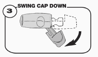 swing cap down