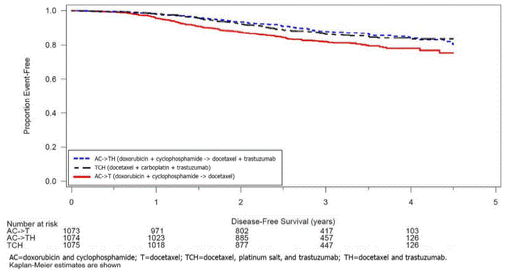 Duration of Overall Survival in Patients
with Adjuvant Treatment of Breast Cancer  - Illustration