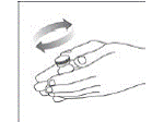 Gently roll the vial between the palms of your hands at
least 10 times- Illustration