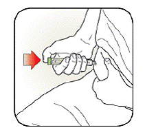 Choose your injection site.- Illustration