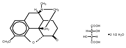 Hydrocodone Bitartrate - Structural  Formula Illustration 1