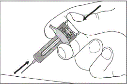 Lift the needle straight out Illustration