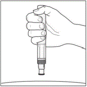 Hold the syringe Illustration