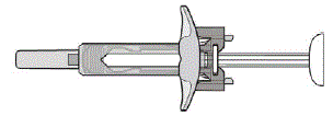 Needle guard is not activated – the single-dose prefilled syringe is ready for use Illustration