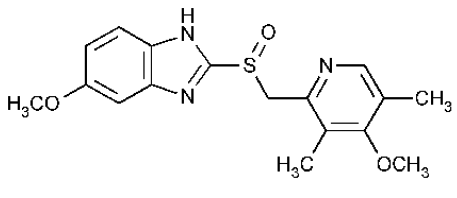 Omeprazole Structrual Formula Illustration