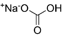 Sodium bicarbonate Structrual Formula Illustration