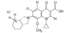 MOXEZA™ (moxifloxacin hydrochloride) Structural Formula Illustration