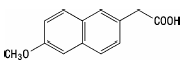 Relafen (nabumetone) structural formula illustration