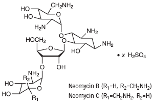 Neomycin sulfate structural formula illustration