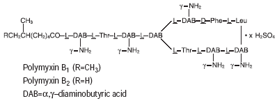 Polymyxin B sulfate structural formula illustration