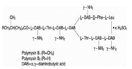 Polymyxin B sulfate - Structural Formula Illustration