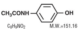 Acetaminophen - Structural Formula Illustration