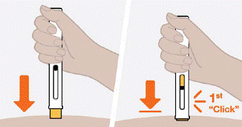 Remove the clear needle cap - Illustration