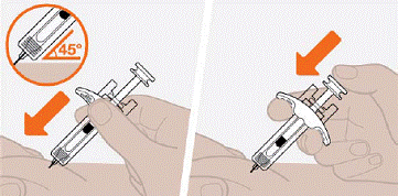 Remove the gray needle cap - Illustration