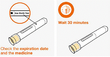 Take out the prefilled autoinjector - Illustration