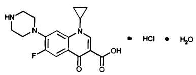 Proquin® XR (ciprofloxacin) Structural Formula Illustration