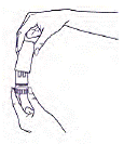 Hold your PULMICORT FLEXHALER upright as described above - Illustration