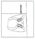 Your PULMICORT FLEXHALER has a dose indicator window just below the mouthpiece - Illustration